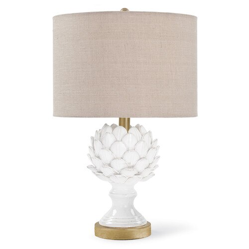Leafy Artichoke Ceramic Table Lamp